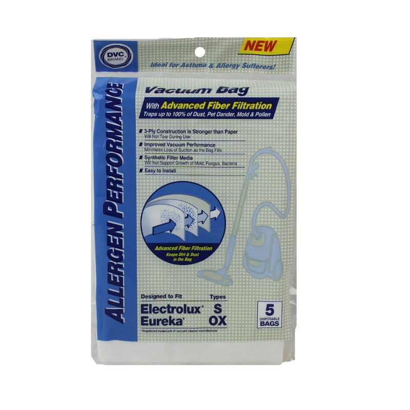 Electrolux Compatible Style S & OX Lux Harmony & Oxygen/Eureka Style OX 5 Pack Bags 61230